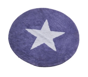 Badrumsmatta, Star, 80 cm i diam. Lila, Turiform i gruppen Textil / Badrumsmattor/halkskydd hos Badrumsbutiken.se (794603-TURI)