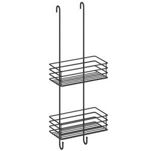 Duschkorg, dubbel, svart, Beslagsboden i gruppen Badrumstillbehr / Hyllor hos Badrumsbutiken.se (BB1210-BESLAGS)