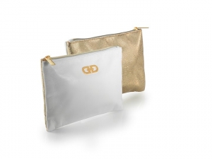 Hand Bag Clutch/Sminkvska, vit/guld, Dofta i gruppen Vlbefinnande / vrigt hos Badrumsbutiken.se (CBWG1-DOFTA)